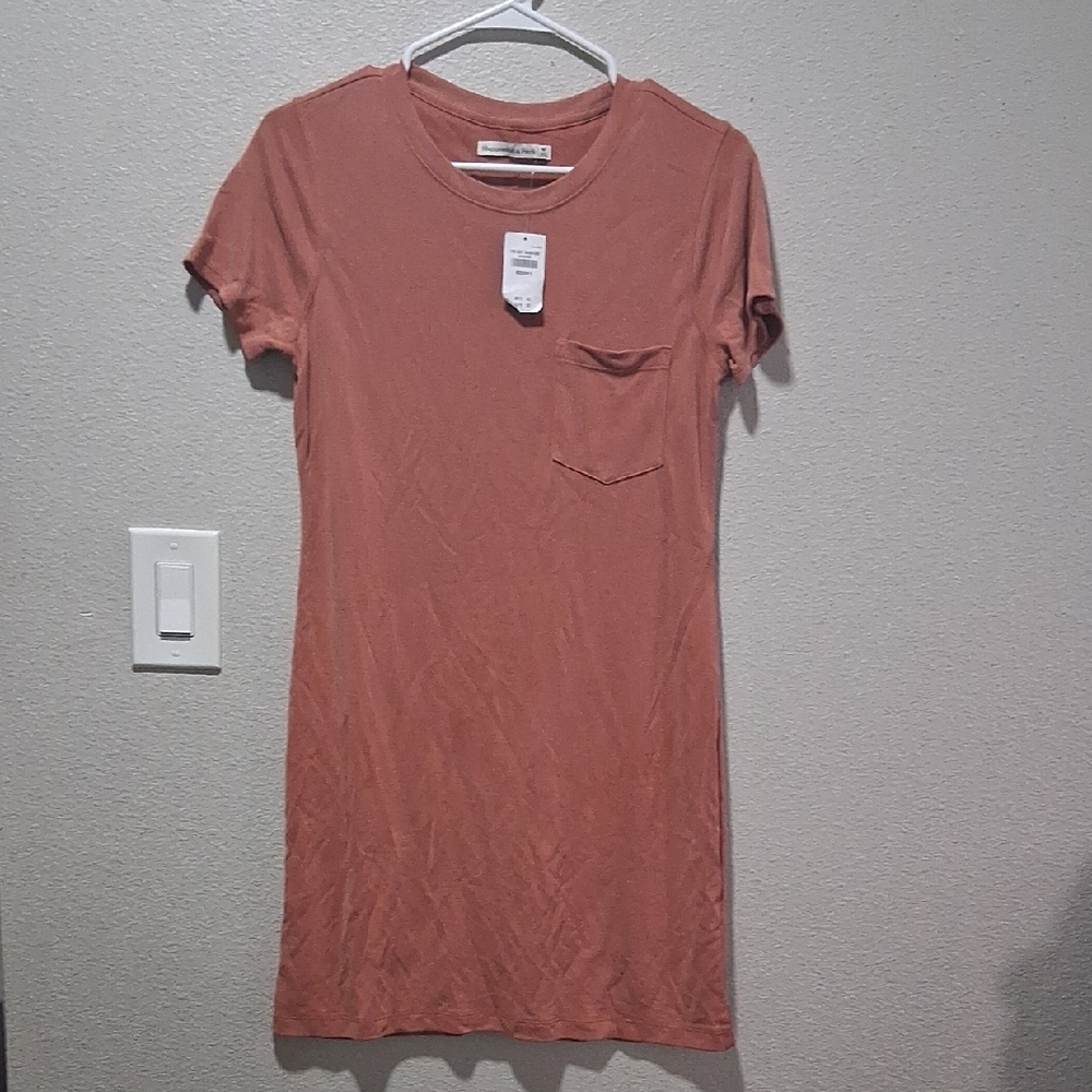 Abercrombie & Fitch Short Sleeve Tee in Rust